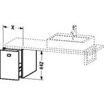 Duravit Konsolenunterschrank BRIOSO Gri Frontfarbe 442x320x550mm we hgl