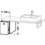 Duravit Konsolenunterschrank BRIOSO Gri Frontfarbe 442x320x550mm taupe matt