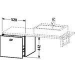 Duravit Konsolenunterschrank BRIOSO Gri Frontfarbe 442x520x550mm lichtbl ma