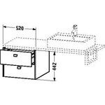 Duravit Konsolenunterschrank BRIOSO Griffe Frontfarbe 442x520x550mm we matt