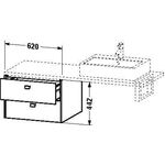 Duravit Konsolenunterschrank BRIOSO Griffe Frontfarbe 442x620x550mm bas matt