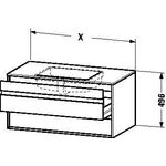 Duravit Waschtischunterbau KETHO 550x800x496mm betongrau matt