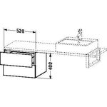 Duravit Konsolenunterschrank L-CUBE 400x520x477mm lichtblau matt
