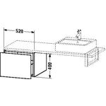 Duravit Konsolenunterschrank L-CUBE 400x520x547mm lichtblau matt