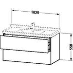 Duravit Waschtischunterbau L-CUBE 469x1020x558mm lichtblau matt
