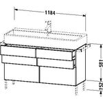 Duravit Waschtischunterbau VERO AIR 581x1184x431mm lichtblau matt