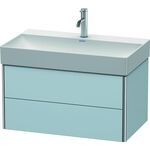 Duravit Waschtischunterbau XSQUARE 397x784x460mm lichtblau seidenmatt