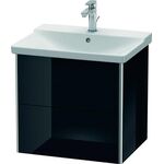 Duravit Waschtischunterbau XSQUARE 565x610x473mm schwarz hochglanz