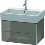 Duravit Waschtischunterbau XSQUARE 397x684x460mm flannel grey hochglanz