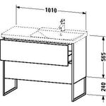 Duravit Waschtischunterbau XSQUARE Be re 805x1010x473mm na-bl seidenmatt