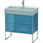Duravit Waschtischunterbau XSQUARE 731x784x460mm stone blue hochglanz