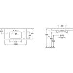 V&B Schrankwaschtisch SUBWAY 2.0 1000x470mm, mit ÜL we C+