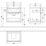 V&B Waschtischunterschrank SUBWAY 2.0 f Waschtische 587x590x454mm Glossy White
