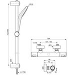 IDS Brausekombination CERATHERM m CeraTherm T50 Brausetherm. 900mm chrom