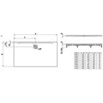 Laufen Duschwanne LAUFEN PRO re-e Ab seitl lange S 1600x750x32mm we m