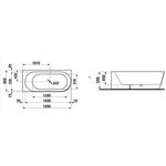 Laufen Einbau-Badewanne LAUFEN PRO 1800x800mm weiß