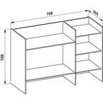 Laufen Regal KARTELL 750x265x530mm kristallklar