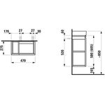 Laufen Waschtischunterbau LAUFEN PRO A 480x580x275mm Seitenablage links weiß