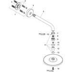 HG Kopfbrause RAINDANCE S 300 AIR 1jet DN 15 m Brause 390 EcoSm 9 l/min chrom