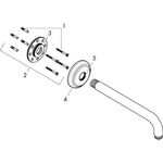 Brausearm CLASSIC AXOR 389mm brushed nickel