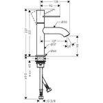 Einhebel-Waschtischmischer AXOR UNO 100 Bügelgriff brushed nickel