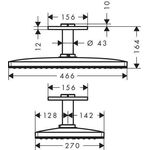 Kopfbr 460/300 1jet AXOR SHOWERSOLUTIONS chrom