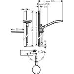 HG Brausegarnitur RAINFINITY 130 3jet mit Brausestange 900mm chrom