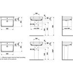Laufen Waschtisch LAUFEN PRO S Spezialausf o ÜL o HL 600x465mm weiß LCC