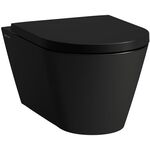 Laufen Wand-WC KARTELL spülrandlos, Tiefspüler schwarz matt