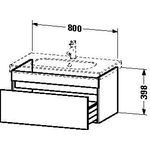 Duravit Waschtischunterbau DURASTYLE 453x800x398mm graphit matt