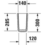 Duravit Halbsäule P3 Comforts 170x300mm weiß WG
