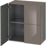 Duravit Halbhochschrank L-CUBE 700x363x800mm flannel grey hochglanz