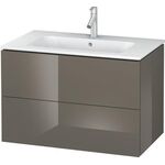 Duravit Waschtischunterbau L-CUBE 820x481x550mm flannel grey hochglanz