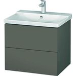 Duravit Waschtischunterbau L-CUBE 620x481x555mm flannel grey seidenmatt