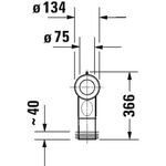 Duravit Vario-Ablaufbogen Abgang senkrecht d= 90mm