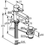 Kludi Waschtisch-Einhandmischer ZENTA XL DN 15 chr