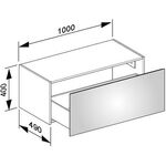 Keuco Sideboard X-LINE 1000x400x490mm cashmere