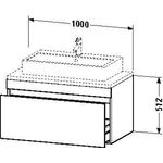 Duravit Konsolenunterschrank DURASTYLE 512x1000x548mm basalt matt/basalt matt
