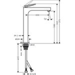 EH-WT-MI 280 AXOR CITTERIO mit Ablaufgarnitur Hebelgriff chrom
