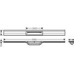 HG Duschrinne RainDrain Flex kb. Wd-mon 900mm edelstahl gebürstet