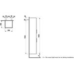 Laufen Hochschrank BASE FÜR PRO S 1650x350x336mm Scharn. re verkehrsgrau