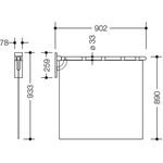 Hewi Duschspritzschutz SERIE 801 light Dekor uni weiß umbra