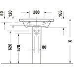 Duravit Möbelwaschtisch D-NEO m ÜL m HLB o Hahnloch 650x480mm weiß WG