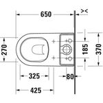 Duravit Stand-Tiefspül-WC D-NEO rim. f Kombi m Spülk. Ab Var HG weiß