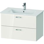 Duravit Badmöbel-Set XBASE 830mm, mit Spiegel GOOD weiß hochglanz