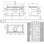 V&B Waschtischunterschrank LEGATO 1000x550x500mm Glossy White