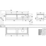 V&B Waschtischunterschrank LEGATO 1600x380x500mm Glossy White