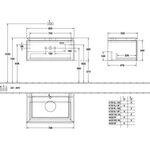 V&B Waschtischunterschrank LEGATO 800x380x500mm Glossy White