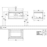 V&B Waschtischunterschrank LEGATO 800x380x500mm Glossy White