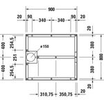 Duravit Fußgestell für Duschwanne 900x800mm